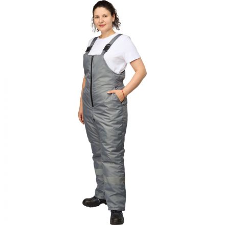 Полукомбинезон рабочий зимний женский з46-ПК серый (р.48-50) 158-164