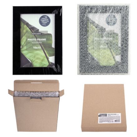 Рамка 10х15 см небьющаяся, багет 20 мм, МДФ, BRAUBERG "William", черная, 391266