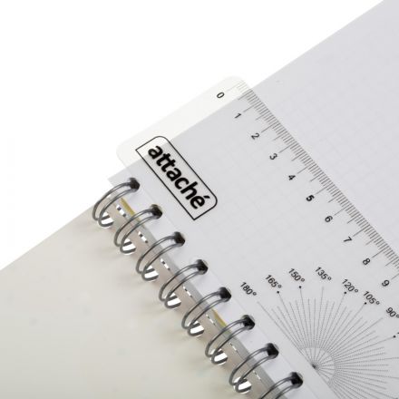 Бизнес-тетрадь 120л,клетка,А5 Flora 2,пласт.обл,серебр.спир,3раздел,линейка