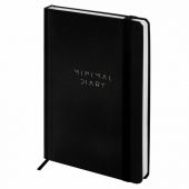 Ежедневник недатированный с резинкой А5 145х203 мм, BRAUBERG, твердый, 160 л., "Minimal", черный, 116299 Ежедневник недатированный с резинкой А5 145х203 мм, BRAUBERG, твердый, 160 л., "Minimal", черный, 116299
