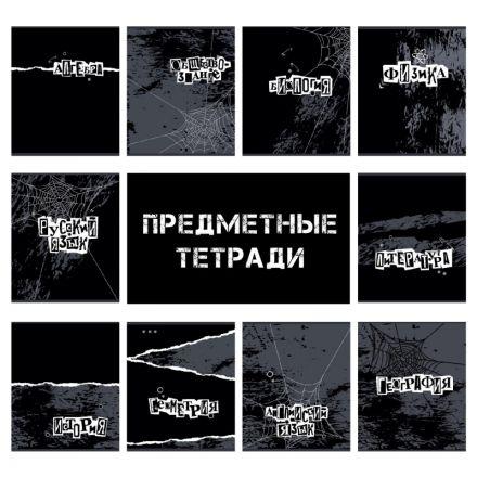 Тетрадь предметная набор №1 School Панк 48л А5 10 предметов
