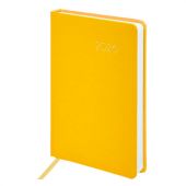 Ежедневник датированный 2026, А5, 138x213 мм, BRAUBERG "Select", балакрон, желтый, 117088