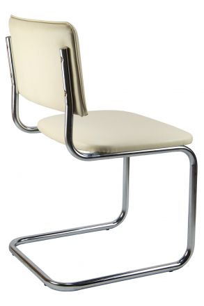 Стул сильвия хром Кожа зам Бежевый