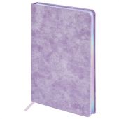 Ежедневник датированный 2026 А5 138х213 мм, BRAUBERG "Ice", под кожу, сиреневый, 117392