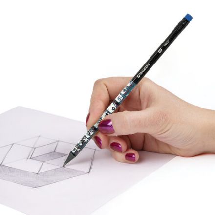 Набор карандашей чернографитных с принтом BRAUBERG "MANGA", 12 штук, HB, с ластиком, корпус ассорти, 182037 Набор карандашей чернографитных с принтом BRAUBERG "MANGA", 12 штук, HB, с ластиком, корпус ассорти, 182037