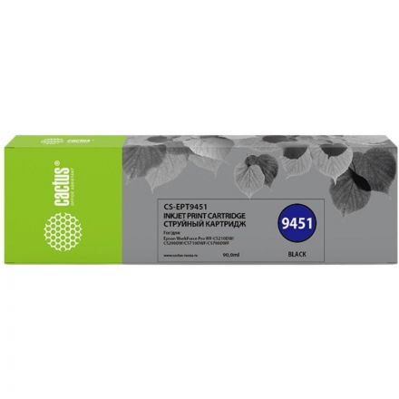 Картридж струйный Cactus CS-EPT9451 T9451 чер. для Epson WF-C5290DW