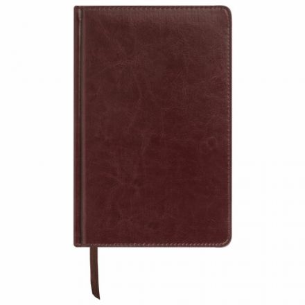Ежедневник недатированный А5 138х213 мм BRAUBERG "Imperial" под кожу, 160 л., коричневый, 123414