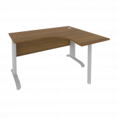 Riva Metal-L Стол криволинейный правый ПЛ.СА-3 (R) Орех/Тёмно-серый металл 1400*1200*750