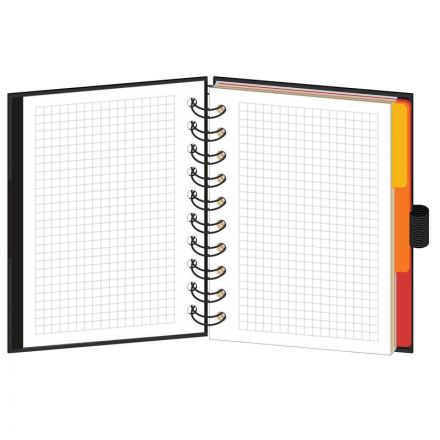 Бизнес-тетрадь Mariner Wisdom 7 А6 120 листов черная в клетку 3 разделителя на спирали (100х140 мм, дизайн 2) Бизнес-тетрадь Mariner Wisdom 7 А6 120 листов черная в клетку 3 разделителя на спирали (100х140 мм, дизайн 2)
