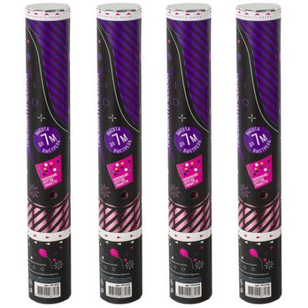 Хлопушка пневматическая 30 см "Круги", 3+1 шт. В ПОДАРОК, фольга разноцветная, ЗОЛОТАЯ СКАЗКА, 592083