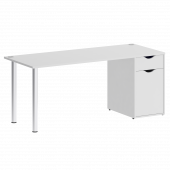 Home Office Стол письменный VR.SP-3-178.1 Белый/Хром опоры 1780*720*750