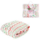 Плед новогодний 200х220 см, "Вязаный", полиэстер, 210 г/м2, ЗОЛОТАЯ СКАЗКА, 592533