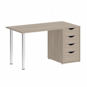 Home Office Стол письменный VR.SP-3-138.4 Дуб аттик/Хром опоры 1380*720*750