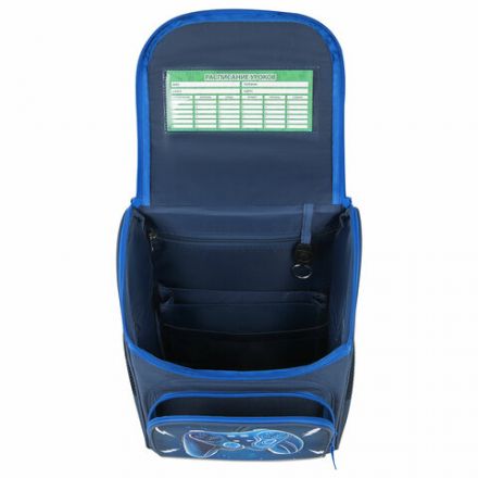 Ранец ПИФАГОР BASIC, 1 отделение, 3 кармана, эргономичная спинка, "Game on", 35х28х18 см, 271376