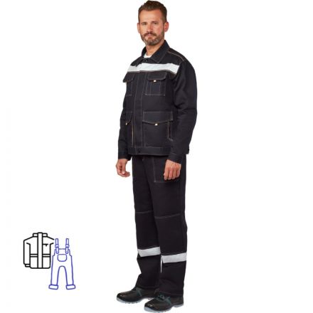 Костюм рабочий летний муж л44-КПК т.син/беж (р.44-46) 170-176 (Троя)