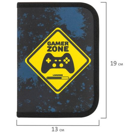 Пенал ПИФАГОР, 1 отделение, полиэстер, 19х13 см, "Game Zone", 271511 Пенал ПИФАГОР, 1 отделение, полиэстер, 19х13 см, "Game Zone", 271511