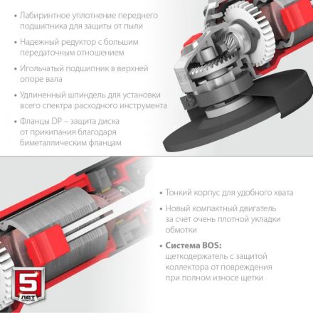 Шлифмашина угловая компакт ЗУБР УШМ-115-805, 115 мм, 800 Вт