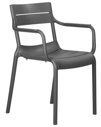 Набор 4 шт Стул обеденный DOBRIN TIM ARM, темно-серый (GR-04)