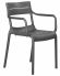 Набор 4 шт Стул обеденный DOBRIN TIM ARM, темно-серый (GR-04)