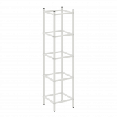 Loft Угловой проходной переходной модуль VR.L-SL.UPK-3.4.4 Белый металл 446*446*1869