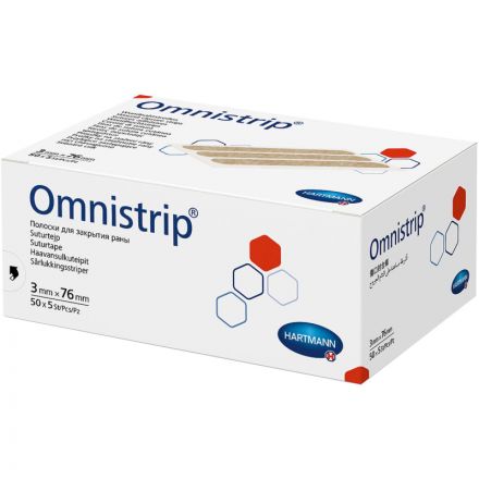 Полоски на швы (стер. по 5шт) 3х76мм,250 шт/уп OMNISTRIP 5406825