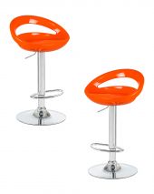 Набор 2 шт Стул барный DOBRIN DISCO, оранжевый
