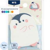 Стикеры фигурные с клеевым краем M&G, в линейку,76x54мм, 30 лист, цв ассорт