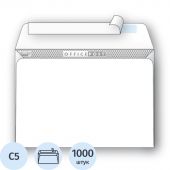 Конверт OfficePost С5 80 г/кв.м белый стрип с внутренней запечаткой (1000 штук в упаковке)
