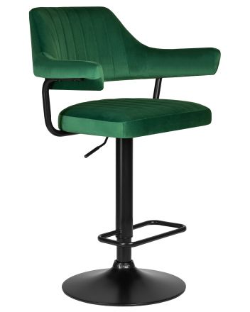 Набор 2 шт Стул барный DOBRIN CHARLY BLACK, зеленый велюр (MJ9-88) Набор 2 шт Стул барный DOBRIN CHARLY BLACK, зеленый велюр (MJ9-88)