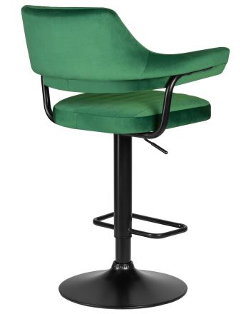 Набор 2 шт Стул барный DOBRIN CHARLY BLACK, зеленый велюр (MJ9-88) Набор 2 шт Стул барный DOBRIN CHARLY BLACK, зеленый велюр (MJ9-88)