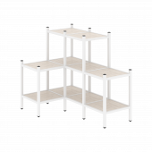 Loft Угловой внутренний стеллаж наборный VR.L-37 Денвер светлый/Белый металл 862*1278*1047