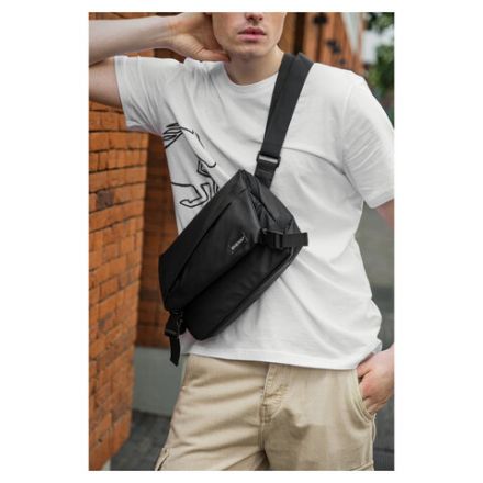 Сумка на плечо большая HEIKKI STREAM (ХЕЙКИ), карман-антивор, А5, черная, 22х31х8 см, 272640 Сумка на плечо большая HEIKKI STREAM (ХЕЙКИ), карман-антивор, А5, черная, 22х31х8 см, 272640