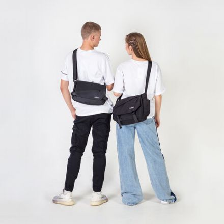 Сумка на плечо большая HEIKKI STREAM (ХЕЙКИ), карман-антивор, А5, черная, 22х31х8 см, 272640 Сумка на плечо большая HEIKKI STREAM (ХЕЙКИ), карман-антивор, А5, черная, 22х31х8 см, 272640