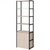 Стеллаж для документов K-Loft  241H026 670х400х2105 дуб сканд/черный