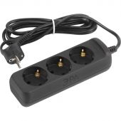 Удлинитель ЭРА UX-3e-3m-B 3р/3м/10А/с заземл/3x0,75мм2, черный)