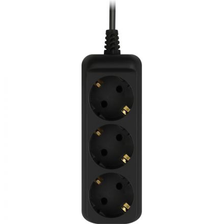 Удлинитель ЭРА UX-3e-3m-B 3р/3м/10А/с заземл/3x0,75мм2, черный)