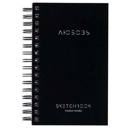 Скетчбук для смешанных техник MixMedia, 200 г/м2, 130х210 мм, 60 л., твердая обложка, гребень, BRAUBERG ART CLASSIC, 116967