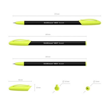 Ручка шариковая ERICH KRAUSE "Neo Stick Accent", СИНЯЯ, узел 0,7 мм, корпус ассорти, 0,26 мм, 55386