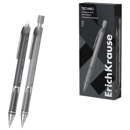 Карандаш механический с автоматической подачей грифеля 0,9 мм, ERICH KRAUSE "Techno", HB, 56014