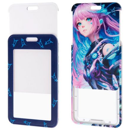 Бейдж вертикальный с 3D-печатью "Аниме" (85х54 мм), с рулеткой, СЛАЙДЕР, FUNSTER (ФАНСТЕР), 238840