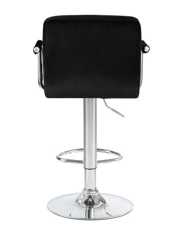 Стул барный DOBRIN KRUGER ARM, черный велюр (MJ9-101)