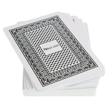 Карты игральные пластиковые "Poker club", ассорти, 54 шт., 8,7 х 6,3 см, 25 мкм, ИН-9121, ИН-9130, ИН-4382