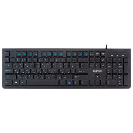 Клавиатура проводная SMARTBUY SLIM 206, USB, 104 клавиши, черная, SBK-206US-K