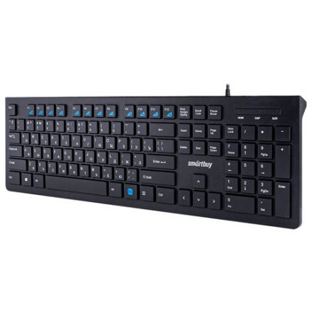 Клавиатура проводная SMARTBUY SLIM 206, USB, 104 клавиши, черная, SBK-206US-K