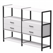 Набор стеллажных систем №2 Everprof EVO 1635x385x1120 Белый/Черный