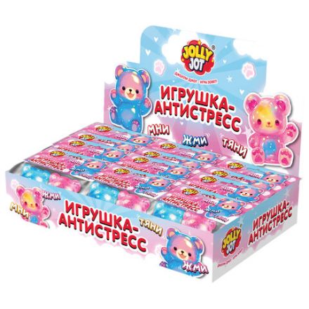 Игрушка-антистресс "МЕДВЕДИКИ. НАБОР 2 ШТУКИ", 5 см, ассорти 4 цвета, дисплей, JOLLY JOT (ДЖОЛЛИ ДЖОТ), 665771