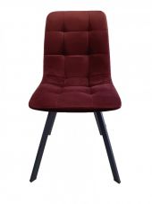 Стул "Фред" ноги черные металл/бордовый м15
