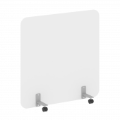 R-line Перегородка на металлических опорах, на роликах DP.R-120-120 Белый бриллиант/Серый металл 1200*18*1200