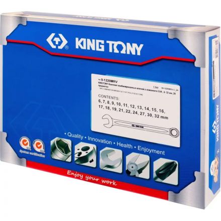 Набор ключей комбинированных, ложемент, 20 предметов KING TONY 9.1220MRV