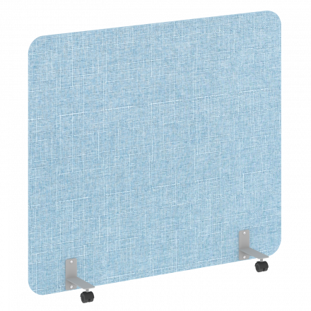 R-line soft Перегородка на металлических опорах, на роликах AP.R-160-140 Romeo 09/Серый металл 1600*18*1400